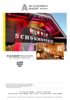 Voucher for the Schönmoos Alm