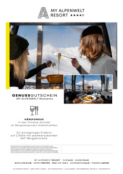 Gutschein für 2 Personen für ein Käsefondue im Bergrestaurant Gipfeltreffen