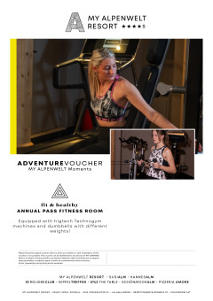 Voucher for an annual membership to the My Alpenwelt fitness center